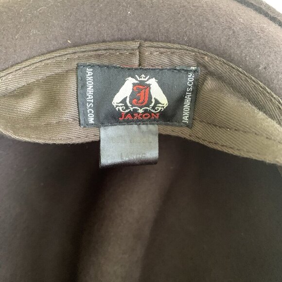 Jaxon Homburg Godfather Fedora Style Hat Men's 100% Wool Felt Dark Brown Large - Picture 14 of 16